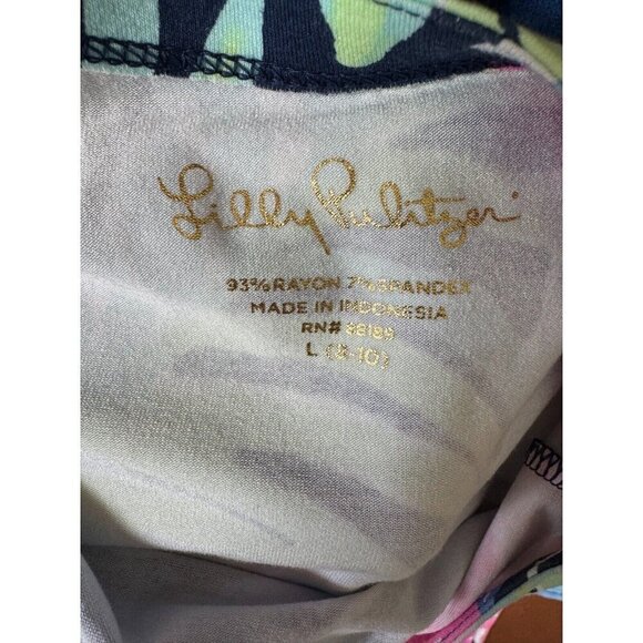 Lilly Pulitzer Sophie UPF 50 Ruffle High Tide Tropicolada Dress Size L - Picture 6 of 6